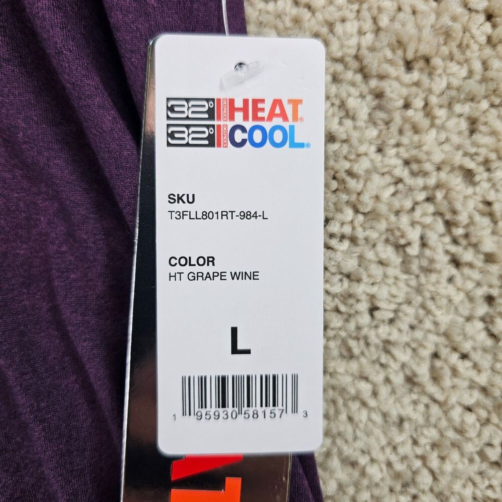 32 Degrees Heat Womens L Long Sleeve Scoop Neck Tops 3 Pack NWT Base Layer - Picture 14 of 14